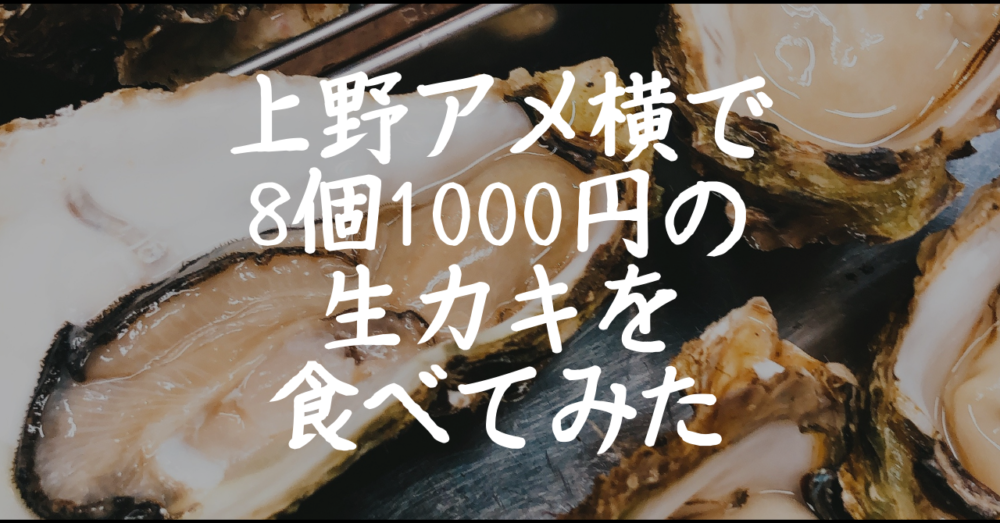 上野アメ横で8個1000円の生牡蠣を食べてみた 結論 普通に美味しかった Melo Blog